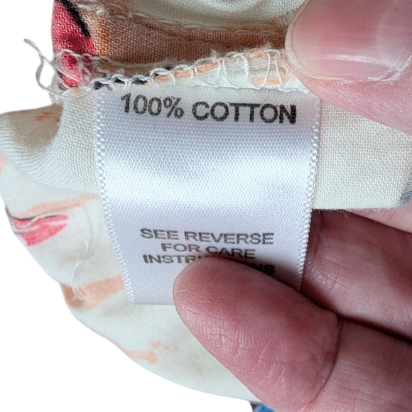 Peter Alexander Beachscapes 100% Pajama Bottom 3/4 Cream Red Blue Women's Medium - Picture 3 of 14